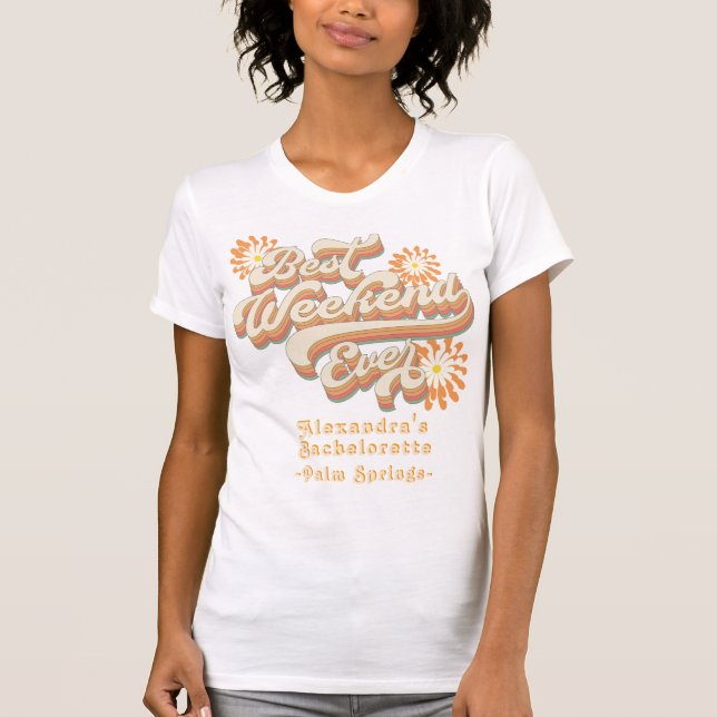 Camiseta Bachelorette do Retro Best Girl (Frente)