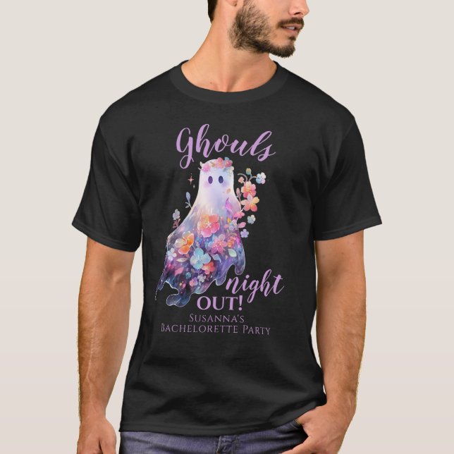Camiseta Bachelorette Halloween Ghouls Night Out (Frente)