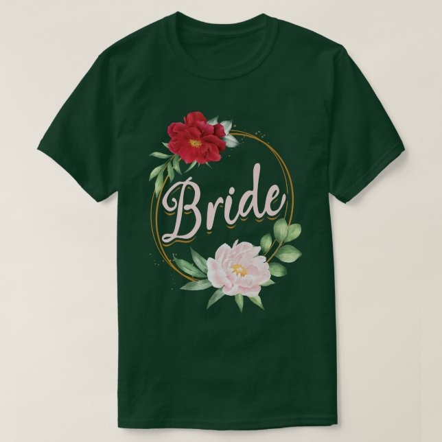 Camiseta Bachelorette Party Wedding Bridal Shower Floral Br (Frente do Design)