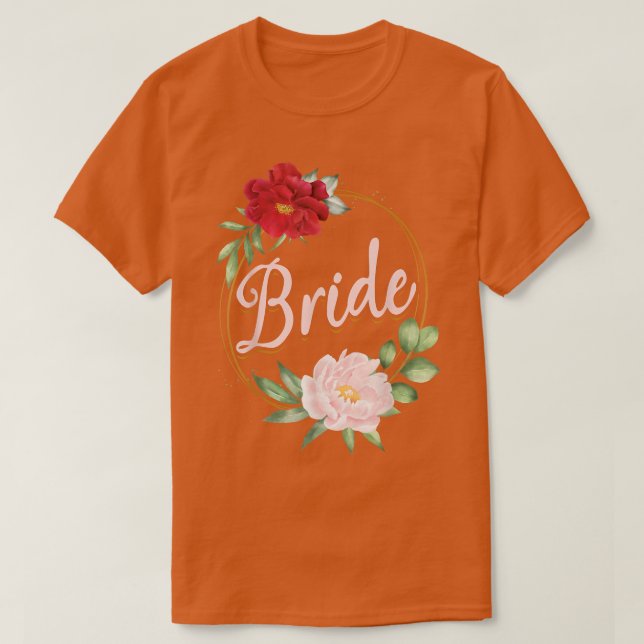 Camiseta Bachelorette Party Wedding Bridal Shower Floral Br (Frente do Design)