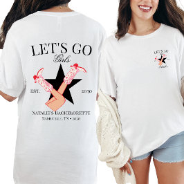 Camiseta Bachelorette Personalizada de Garotas do vamos Go