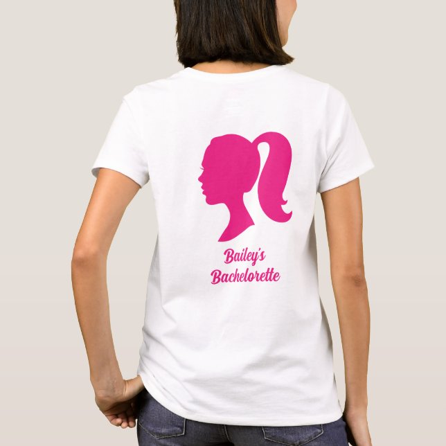 Camiseta Bachelorette Pink Bridesmaid (Verso)