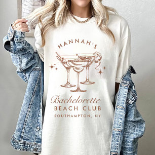 Camiseta Bachelorette Retro Brown Coctail