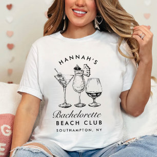 Camiseta Bachelorette Retro Modern Minimalista Bridesmaid