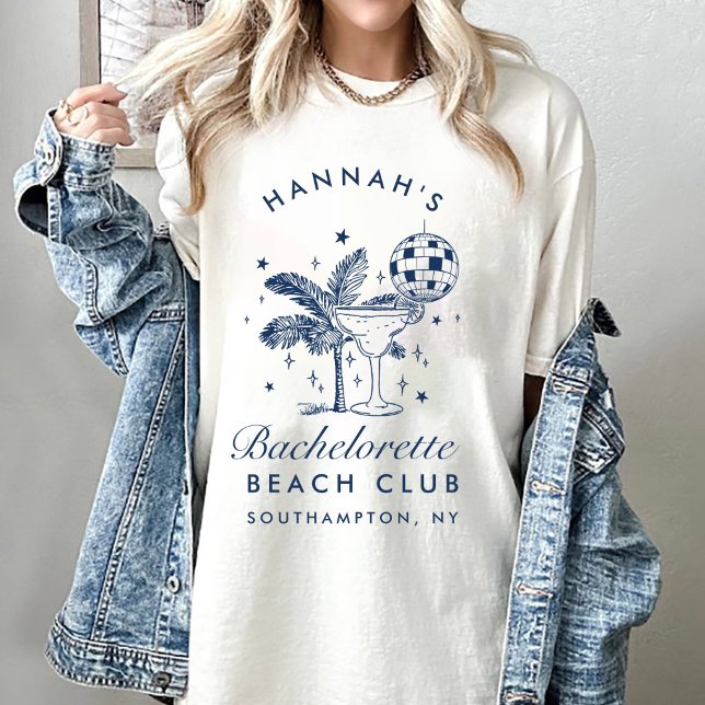 Camiseta Bachelorette Retro Modern Minimalista Bridesmaid (Criador carregado)