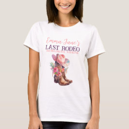 Camiseta Bachelorette Rosa Último Rodeio