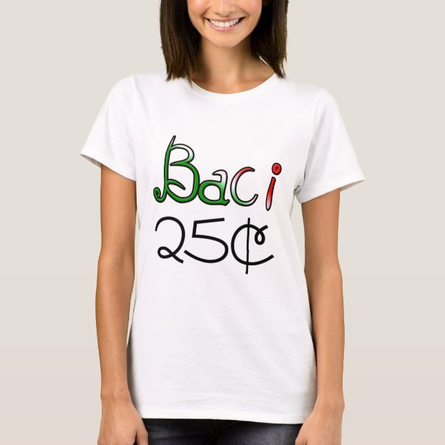 Camiseta Baci (beijos) 25 centavos (Frente)