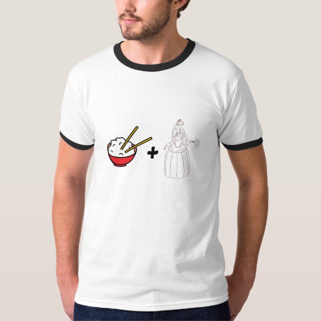 Camiseta Bacia de arroz e de rainha (Frente)