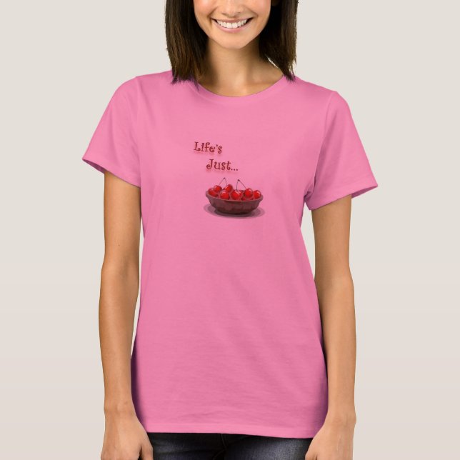 Camiseta Bacia de t-shirt das cerejas (Frente)