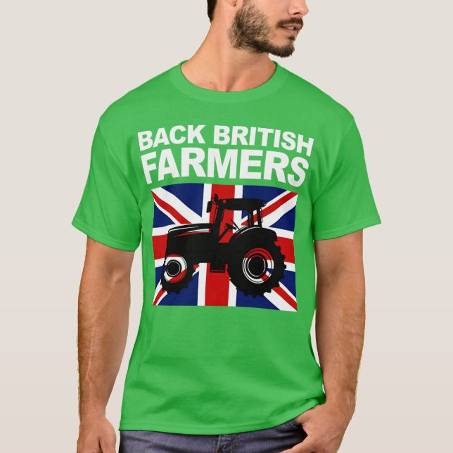 Camiseta Back British Farmers Support UK Farming (Frente)