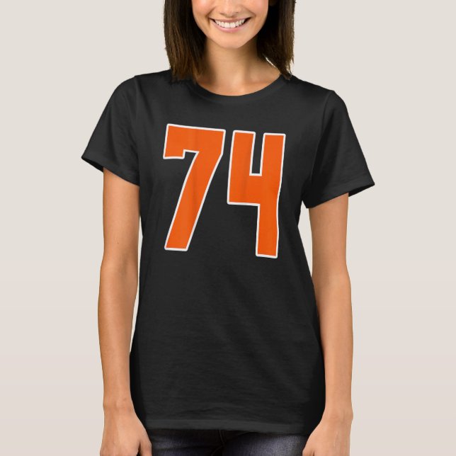 Camiseta Back Impressão Orange Sports Block 74 For Sport (Frente)