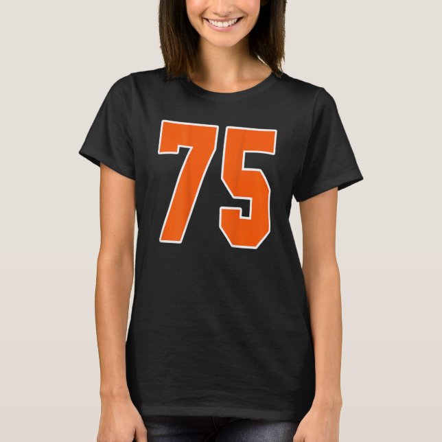 Camiseta Back Impressão Orange Sports Block 75 Para Esporte (Frente)