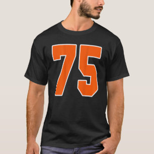 Camiseta Back Impressão Orange Sports Block 75 Para Esporte