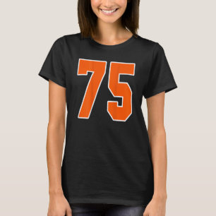 Camiseta Back Impressão Orange Sports Block 75 Para Esporte