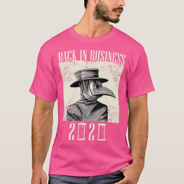 Camiseta Back In Business 2020 - Plague Doctor Mask (Frente)