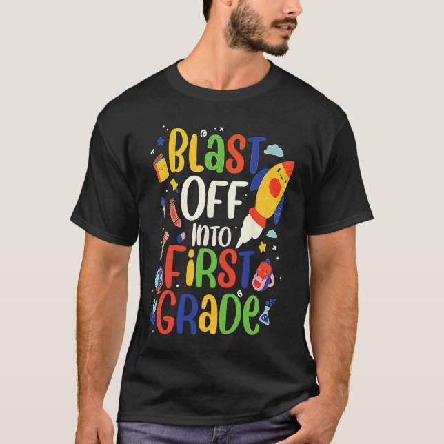 Camiseta BAck para SCHool para 1rua Explosão em Primeiro (Frente)