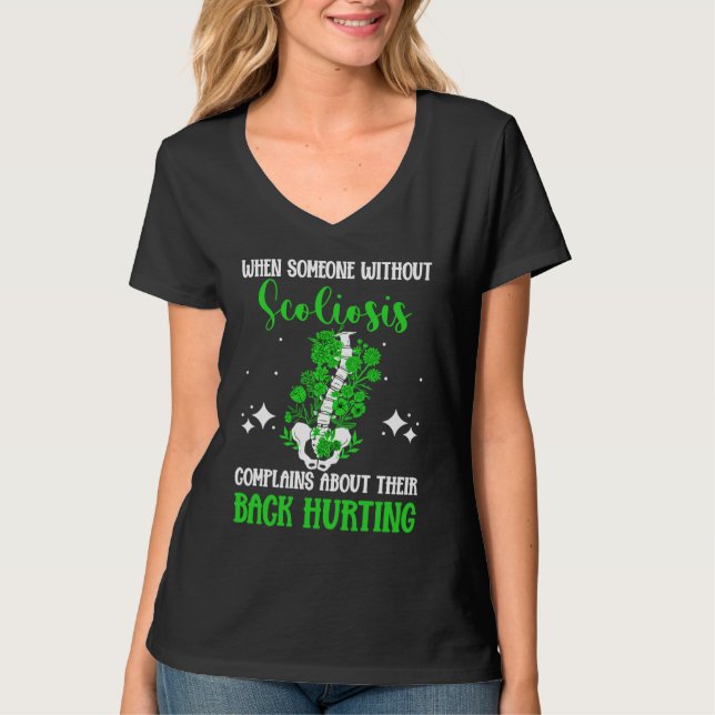 Camiseta Back Surgery Recovery Scoliosis Awareness (Frente)