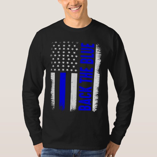 Camiseta Back the blue Police (Frente)