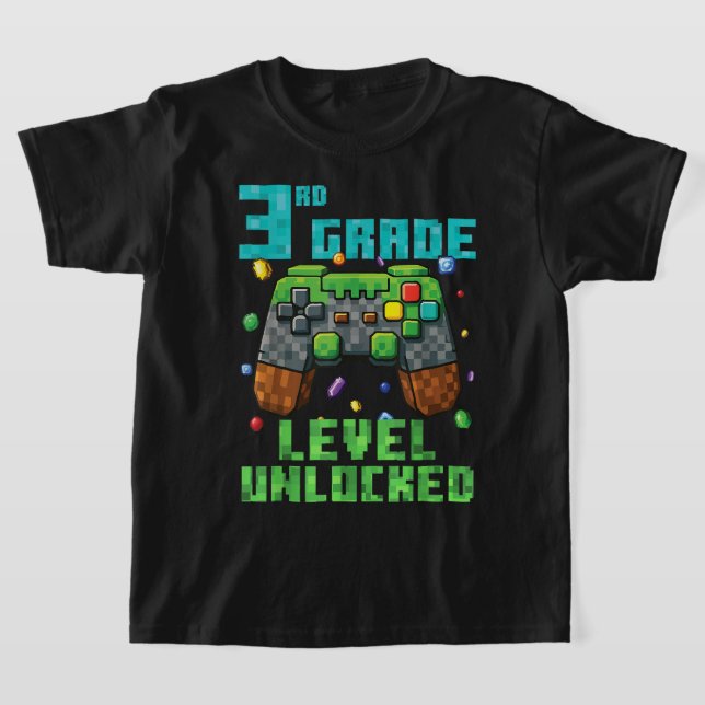 Camiseta Back to School 3rd Grade Boys Gamer T-Shirt (Postura )