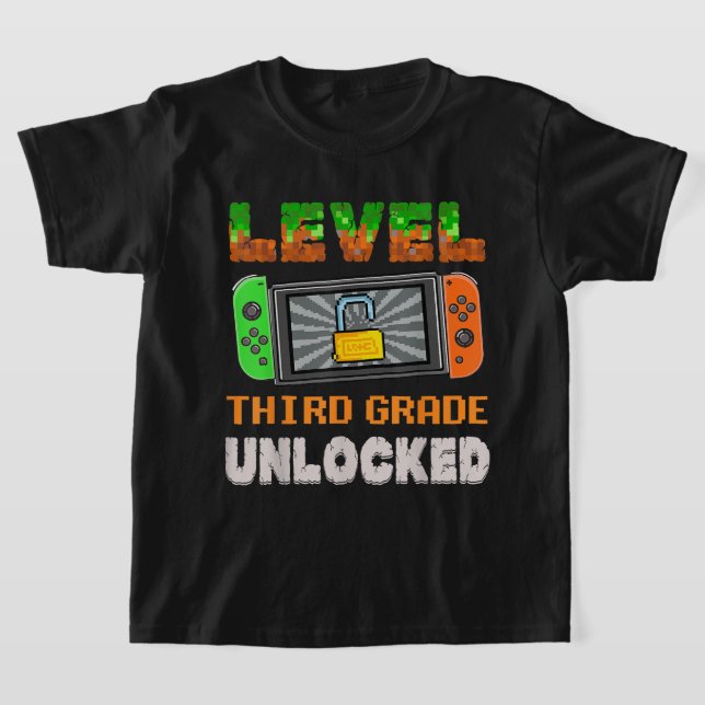 Camiseta Back to School 3rd Grade Boys Gamer T-Shirt (Postura )