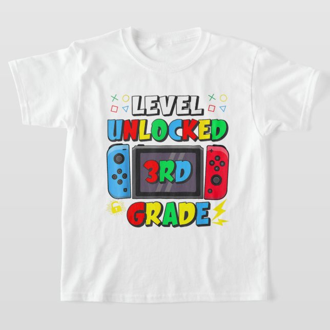 Camiseta Back to School 3rd Grade Boys Gamer T-Shirt (Postura )