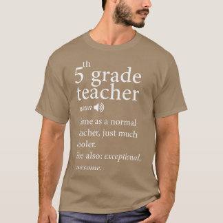 Camiseta Back to school-5th-Grade-Teacher-Funny-Definition-