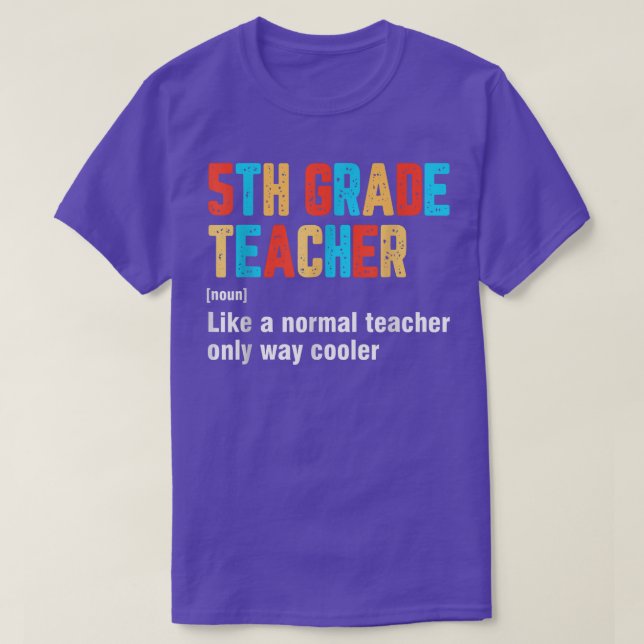 Camiseta Back To School 5th Grade Teacher Team Funny Defini (Frente do Design)
