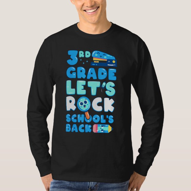 Camiseta Back To School, Boy 3rd Grade, First Day of School (Frente)