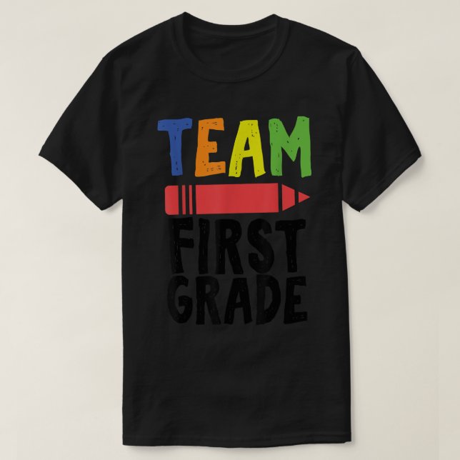 Camiseta Back To School Clothes - Grade One - Team First Gr (Frente do Design)