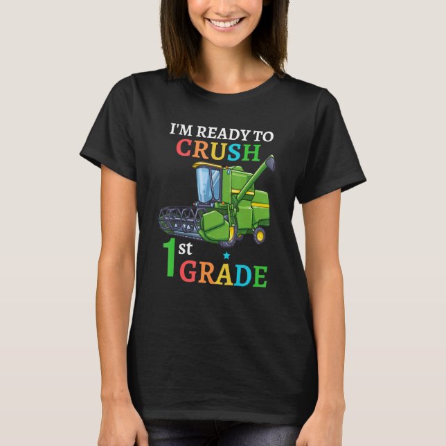 Camiseta Back To School Combine Harvester I'm Ready to Crus (Frente)