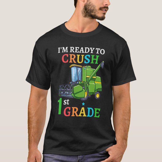 Camiseta Back To School Combine Harvester I'm Ready to Crus (Frente)