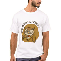 Back to school - cute owl - hoo needs a pencil