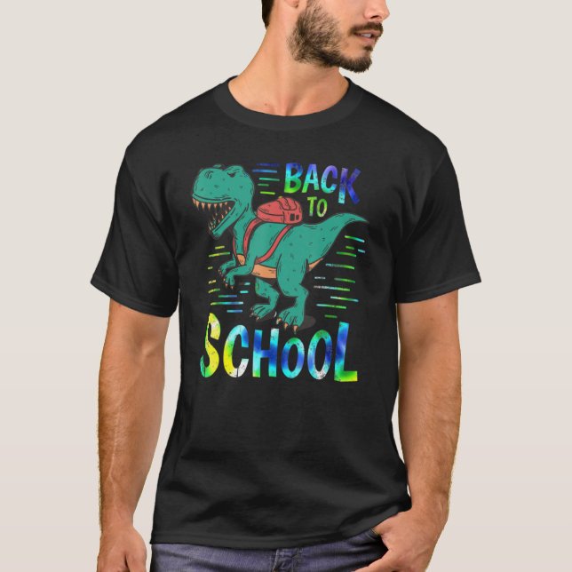 Camiseta Back To School Dinosaur Tye Dye Teacher Students W (Frente)