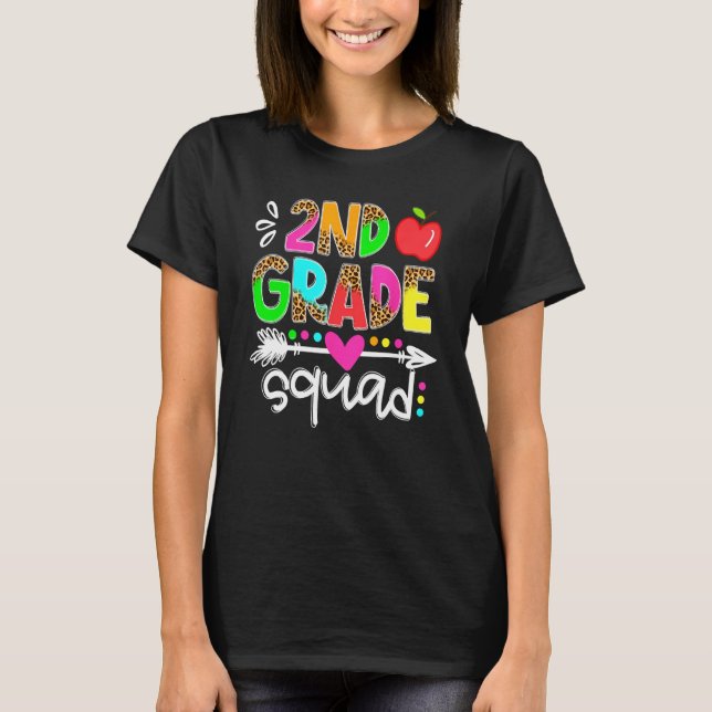 Camiseta Back To School First Day Of 2nd Grade Squad Teache (Frente)