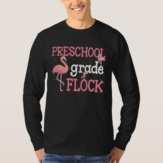 Camiseta Back to School Flamingo Preschool Boys Girls (Frente)