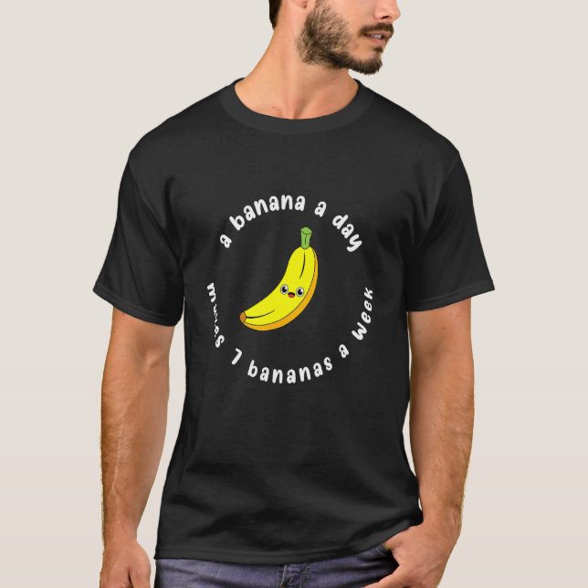 Camiseta Back to school fun math a banana a day makes 7 ban (Frente)