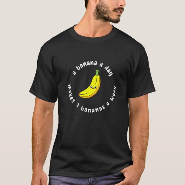 Camiseta Back to school fun math a banana a day makes 7 ban (Frente)