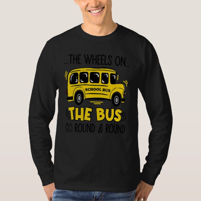 Camiseta Back To School Funny The Wheels On The Bus Toddler (Frente)
