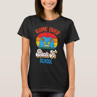 Camiseta Back to School  Game Over Teacher Student Controll