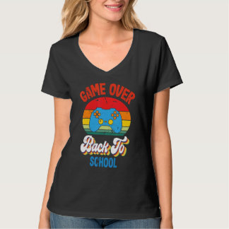 Camiseta Back to School  Game Over Teacher Student Controll