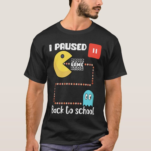 Camiseta Back to school Gamer squad I paused my game (Frente)
