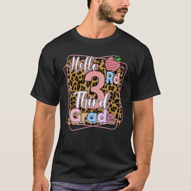 Camiseta Back To School Hello 3rd Third Grade  Teachers Stu (Frente)