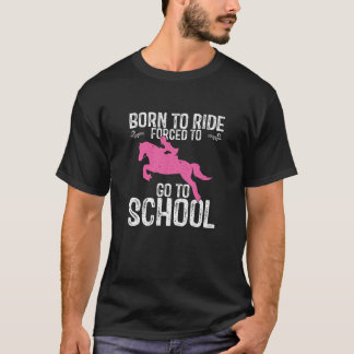 Camiseta Back To School Horseback Riding Girl Horse