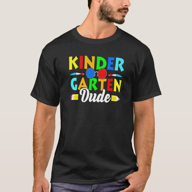 Camiseta Back To School Kinder Garten Dude 1st Day School T (Frente)