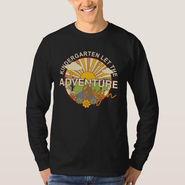 Camiseta Back To School  Kindergarten Let the Adventure Beg (Frente)