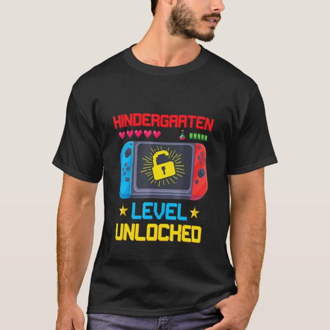 Camiseta Back To School Kindergarten Level Unlocked Video G (Frente)