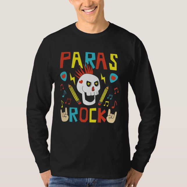 Camiseta Back to School Paraeducator Para Paraprofessional (Frente)