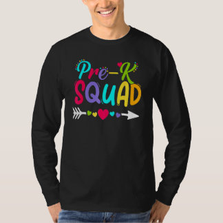 Camiseta Back To School Pre K  Squad Happy First Day Of Sch