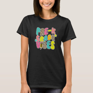 Camiseta Back To School Pre k Vibes Leopard Teacher Women K