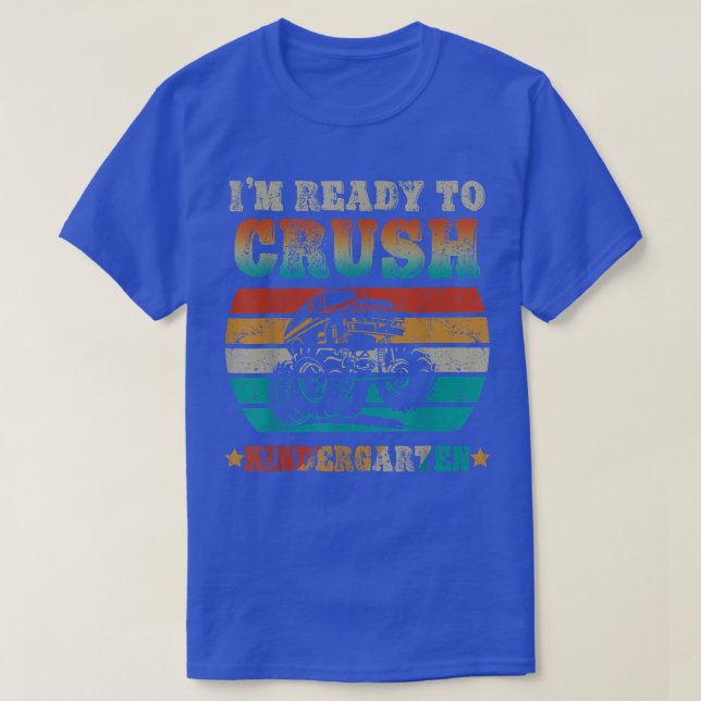 Camiseta Back To School Ready To Crush Kindergarten Monster (Frente do Design)